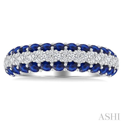 Gemstone & Diamond Fashion Band