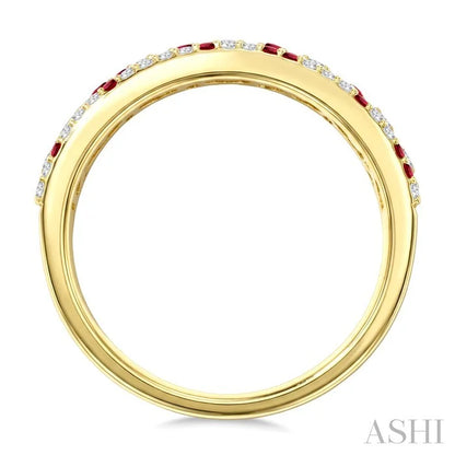 Gemstone & Diamond Fashion Band