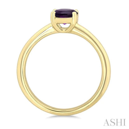 Oval Shape Gemstone Solitaire Ring