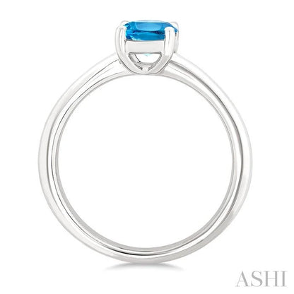Oval Shape Gemstone Solitaire Ring