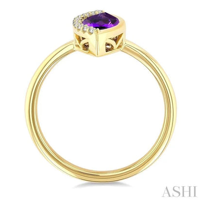 Marquise Shape Gemstone & Diamond Ring