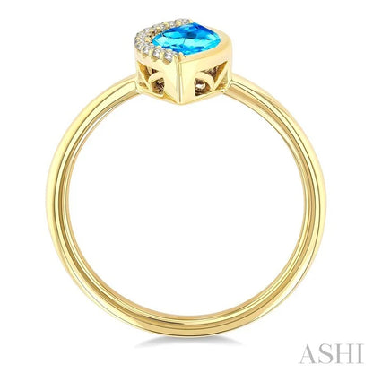 Marquise Shape Gemstone & Diamond Ring