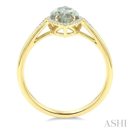 Evoque Gemstone Marquise Shape & Halo Diamond Ring