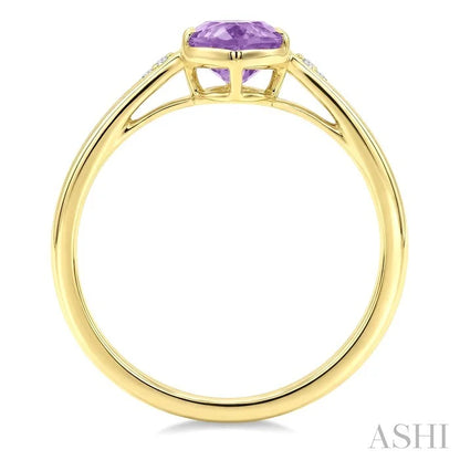 Evoque Gemstone Oval Shape & Diamond Ring