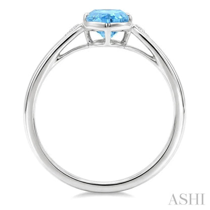 Evoque Gemstone Oval Shape & Diamond Ring