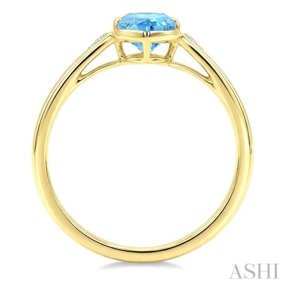 Evoque Gemstone Oval Shape & Diamond Ring