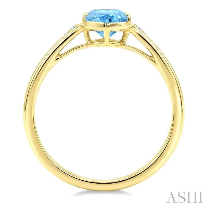 Evoque Gemstone Oval Shape & Diamond Ring