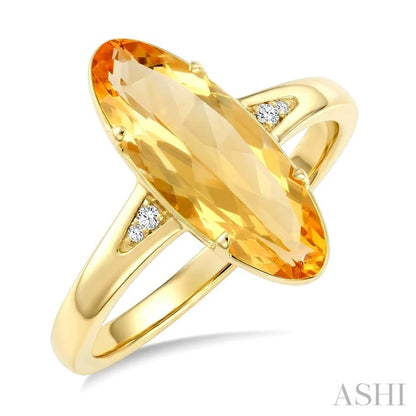 Evoque Gemstone Oval Shape & Diamond Ring