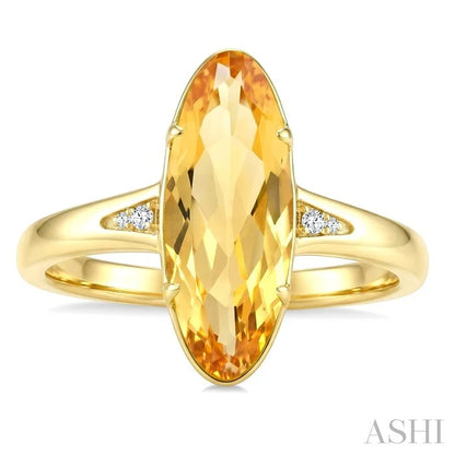 Evoque Gemstone Oval Shape & Diamond Ring
