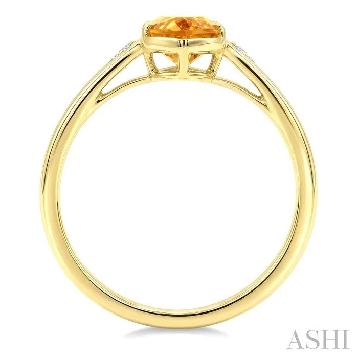 Evoque Gemstone Oval Shape & Diamond Ring