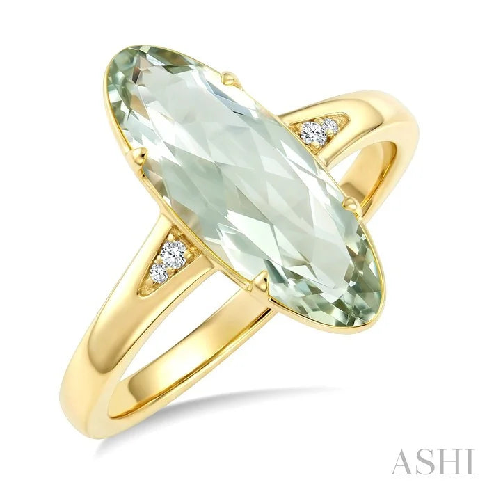 Evoque Gemstone Oval Shape & Diamond Ring