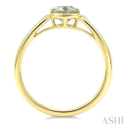 Evoque Gemstone Oval Shape & Diamond Ring