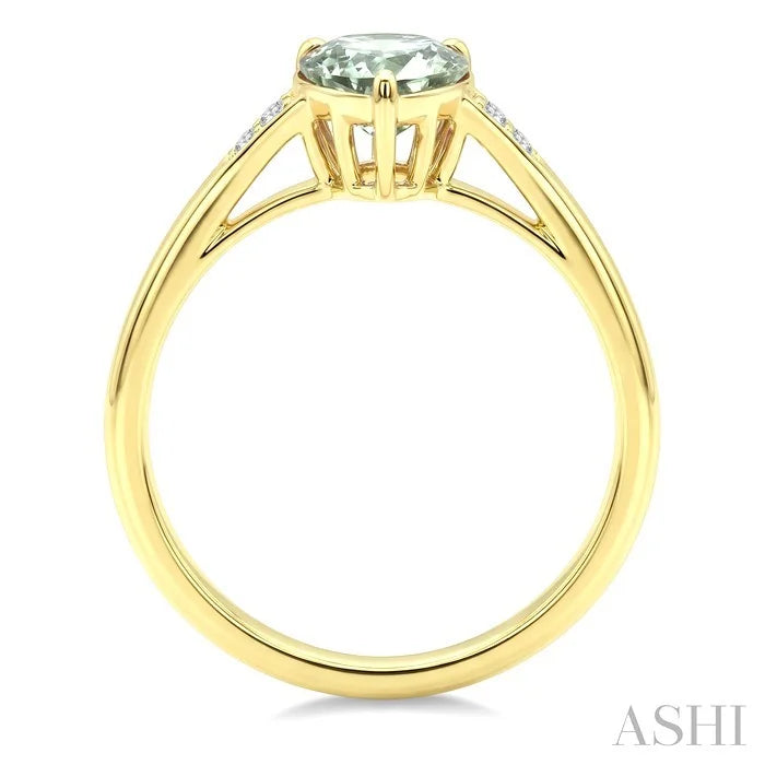 Evoque Gemstone Pear Shape & Diamond Ring