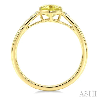 Evoque Gemstone Oval Shape & Diamond Ring