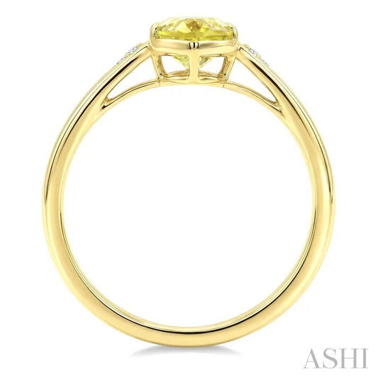 Evoque Gemstone Oval Shape & Diamond Ring