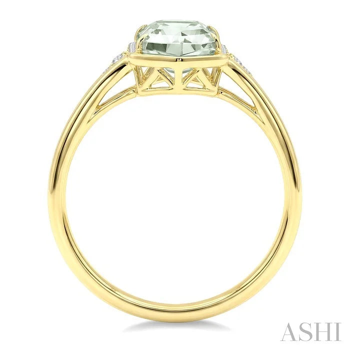 Evoque Gemstone Hexagon Shape & Diamond Ring