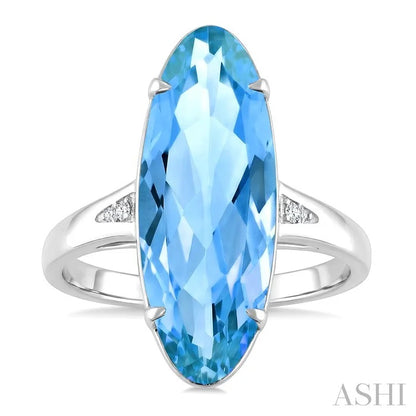 Evoque Gemstone Oval Shape & Diamond Ring