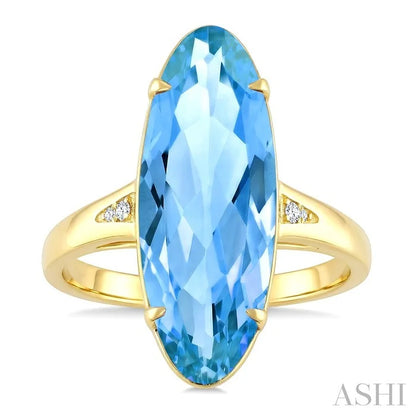 Evoque Gemstone Oval Shape & Diamond Ring