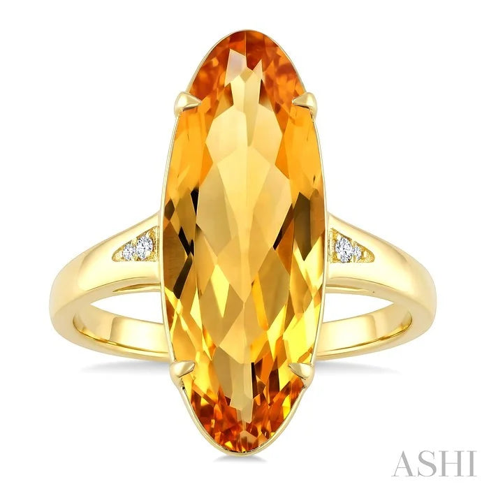 Evoque Gemstone Oval Shape & Diamond Ring