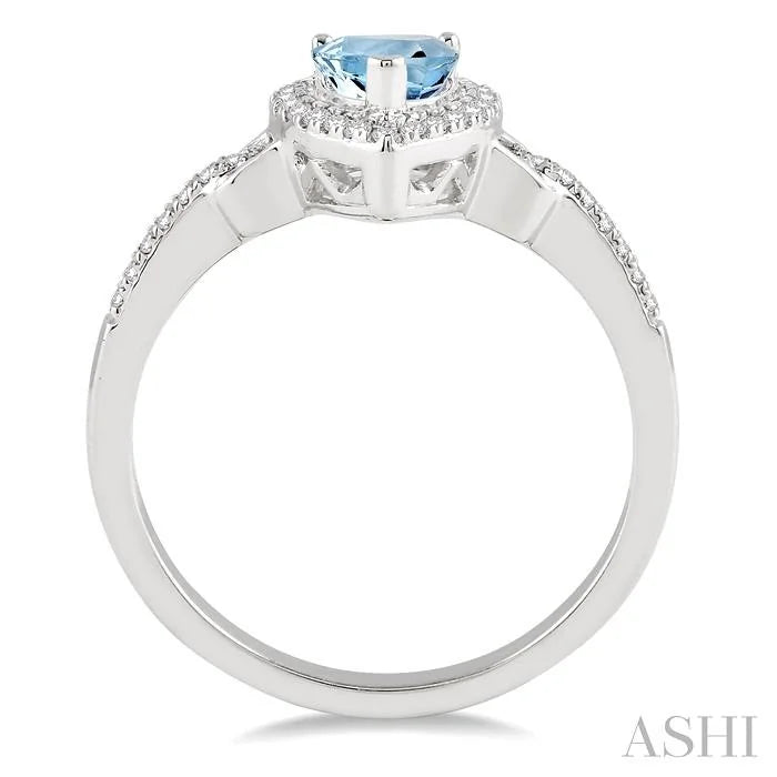 Pear Shape Gemstone & Halo Diamond Ring