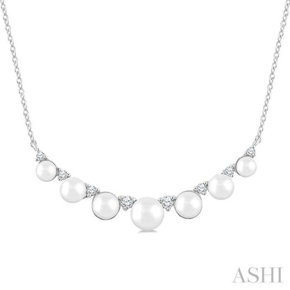 Pearl & Diamond Smile Necklace