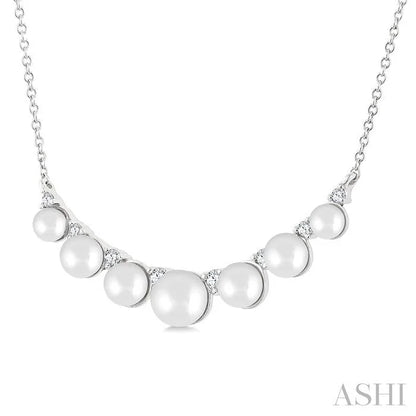 Pearl & Diamond Smile Necklace