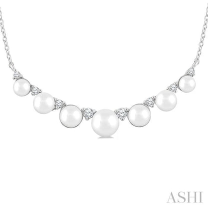 Pearl & Diamond Smile Necklace