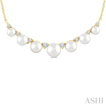 Pearl & Diamond Smile Necklace