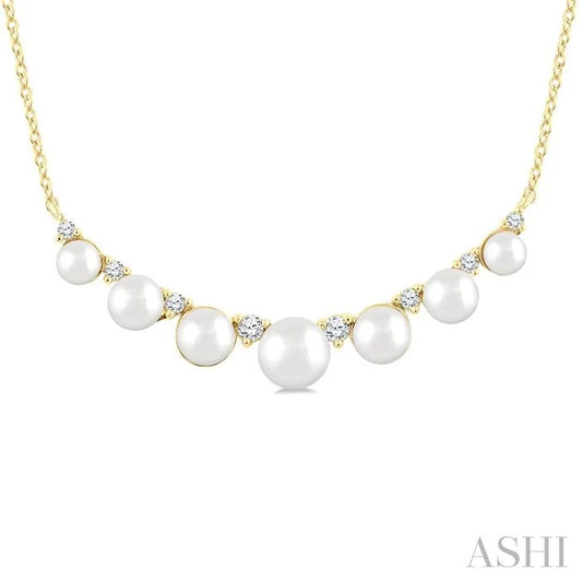 Pearl & Diamond Smile Necklace