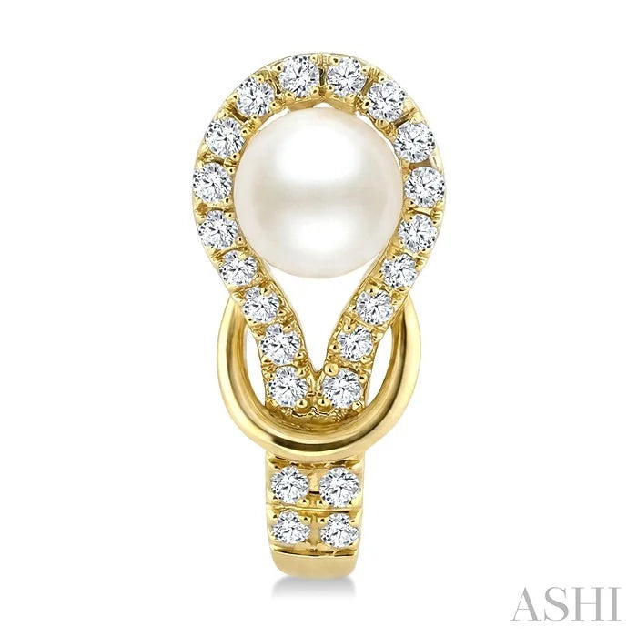 Pearl & Diamond Fashion Earrings