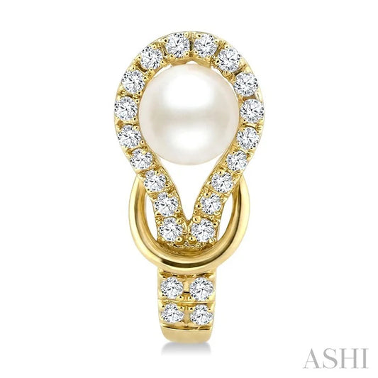 Pearl & Diamond Fashion Earrings