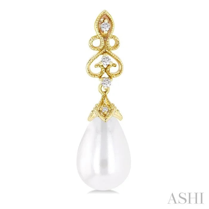 Pearl & Diamond Fashion Earrings