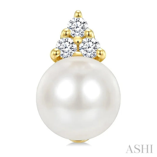 Pearl & Diamond Fashion Earrings