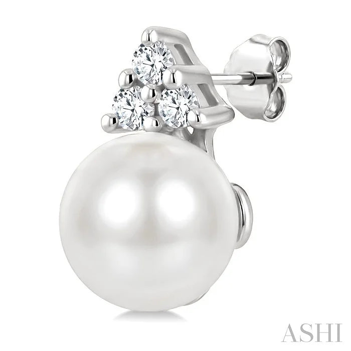 Pearl & Diamond Fashion Earrings
