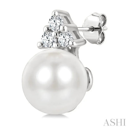 Pearl & Diamond Fashion Earrings