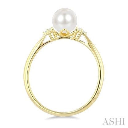 Pearl & Diamond Fashion Ring