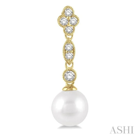 Pearl & Diamond Fashion Earrings