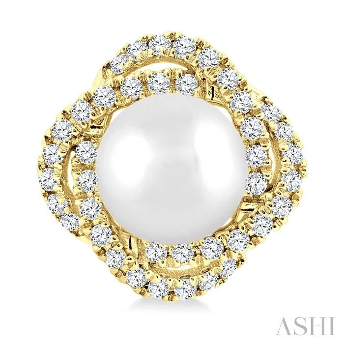 Pearl & Petite Diamond Fashion Earrings