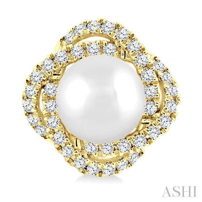 Pearl & Petite Diamond Fashion Earrings