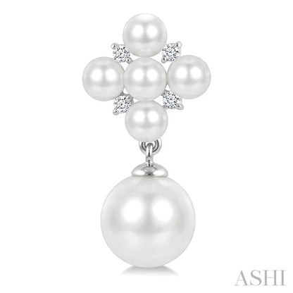 Pearl & Diamond Fashion Earrings