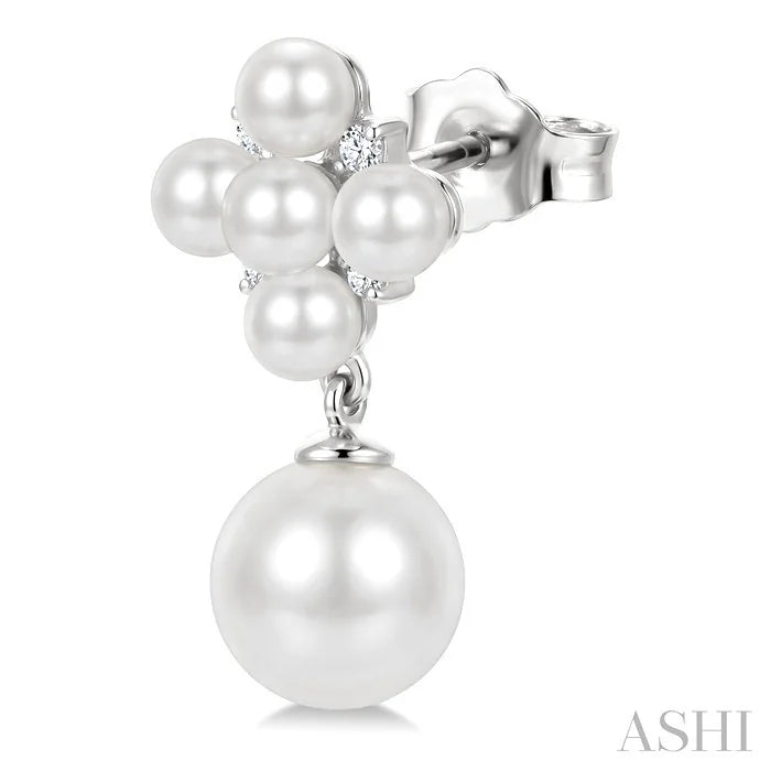 Pearl & Diamond Fashion Earrings