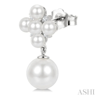 Pearl & Diamond Fashion Earrings