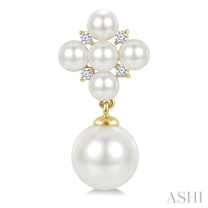 Pearl & Diamond Fashion Earrings
