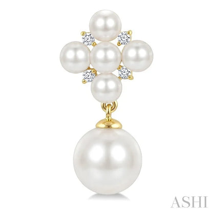Pearl & Diamond Fashion Earrings
