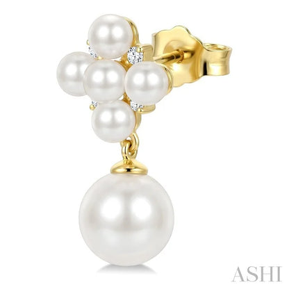 Pearl & Diamond Fashion Earrings