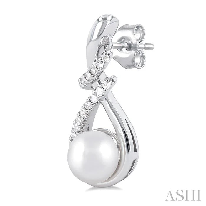 Pearl & Diamond Fashion Earrings