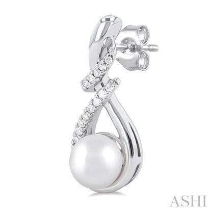 Pearl & Diamond Fashion Earrings