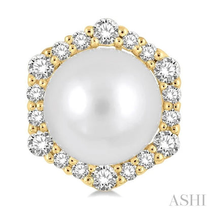 Pearl & Halo Diamond Fashion Earrings