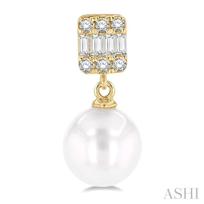 Pearl Drop Diamond Earrings