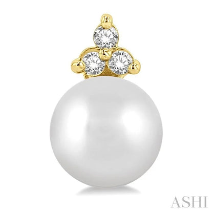 Pearl & Petite Diamond Fashion Earrings